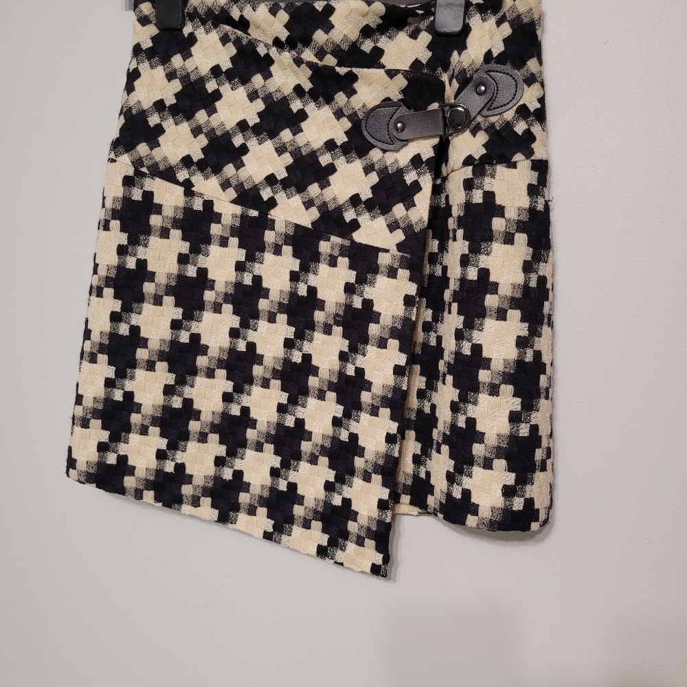Tristan Checker Black & White Clueless Style Asymmetric Skirt